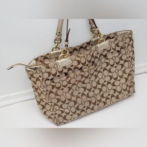 Coach Brown Monogram Shoulder Bag Purse